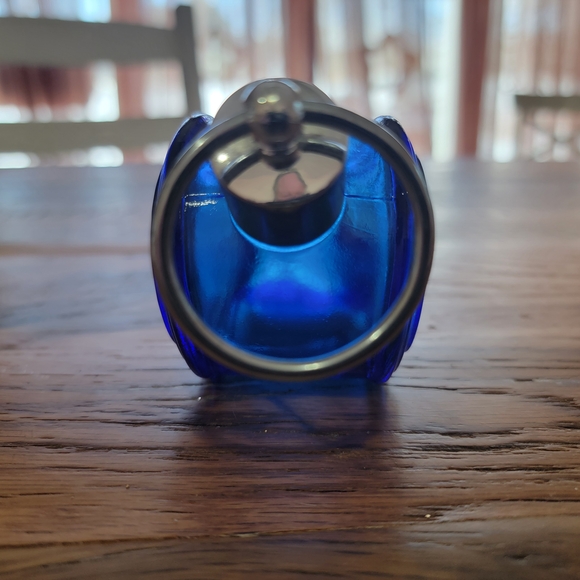 Avon Blue and Silver Glass Art Whistle - Picture 4 of 9